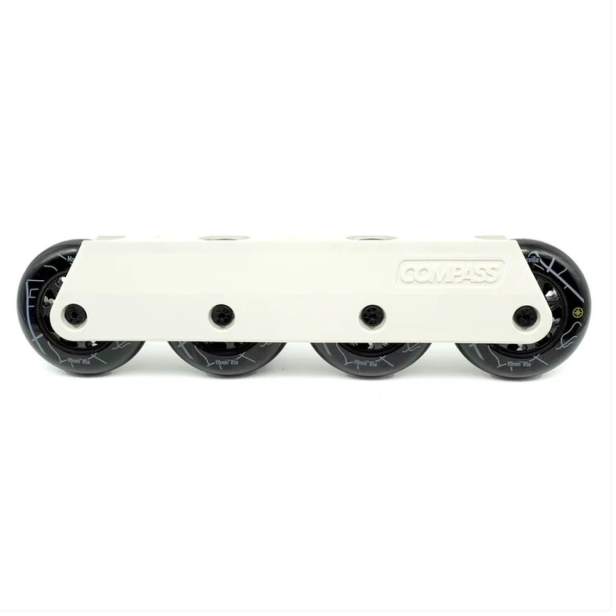 The North Wilkesboro 90mm frame allows more aggressive skaters to experience the true feeling of big wheels. The plastic construction keeps the cost down, while the internal arch support maintains the strength you need from 90mm wheels. They’re light and responsive, and compatible with all UFS boots on the market.
A unique feature of the North Wilkesboro frames is the four way rocker system. You can easily switch between a flat setup with a low ride height to a slight rocker for more maneuverability.