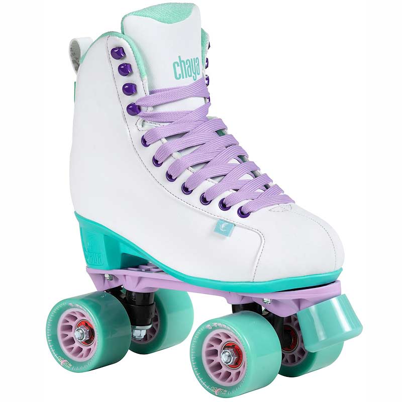Chaya Melrose White Teal Roller Skates