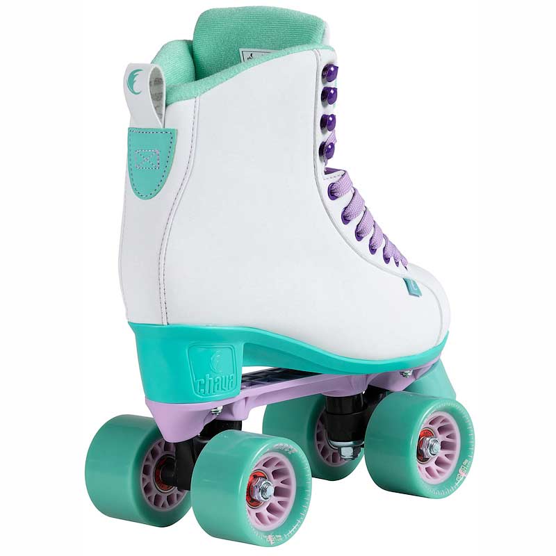 Chaya Melrose White Teal Roller Skates