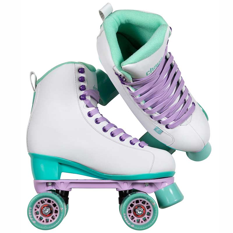 Chaya Melrose White Teal Roller Skates