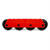 The North Wilkesboro 90mm frame allows more aggressive skaters to experience the true feeling of big wheels. The plastic construction keeps the cost down, while the internal arch support maintains the strength you need from 90mm wheels. They’re light and responsive, and compatible with all UFS boots on the market.
A unique feature of the North Wilkesboro frames is the four way rocker system. You can easily switch between a flat setup with a low ride height to a slight rocker for more maneuverability.