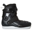 Black high-top boot with multiple straps on a white background