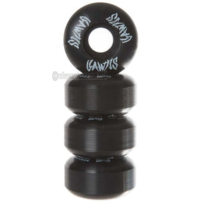 White Gawds skate wheels on a white background
