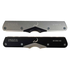 Ground Control HD2 Aluminum Frames in 60mm & 72mm sizes are an reinforced version of the original. The HD2 frame walls are thicker and stiffer - increasing overall strength and allowing for full energy transfer, equaling more speed at the park and in the street. Countersunk axle holes help protect steel axle bolts from wear. Interchangeable plastic & aluminum h-blocks offer options for all kinds of obstacles. H-blocks are compatible with 60mm HD2, 72mm HD2, and FLT4 frames. Aggressive Inline Skate Frames.