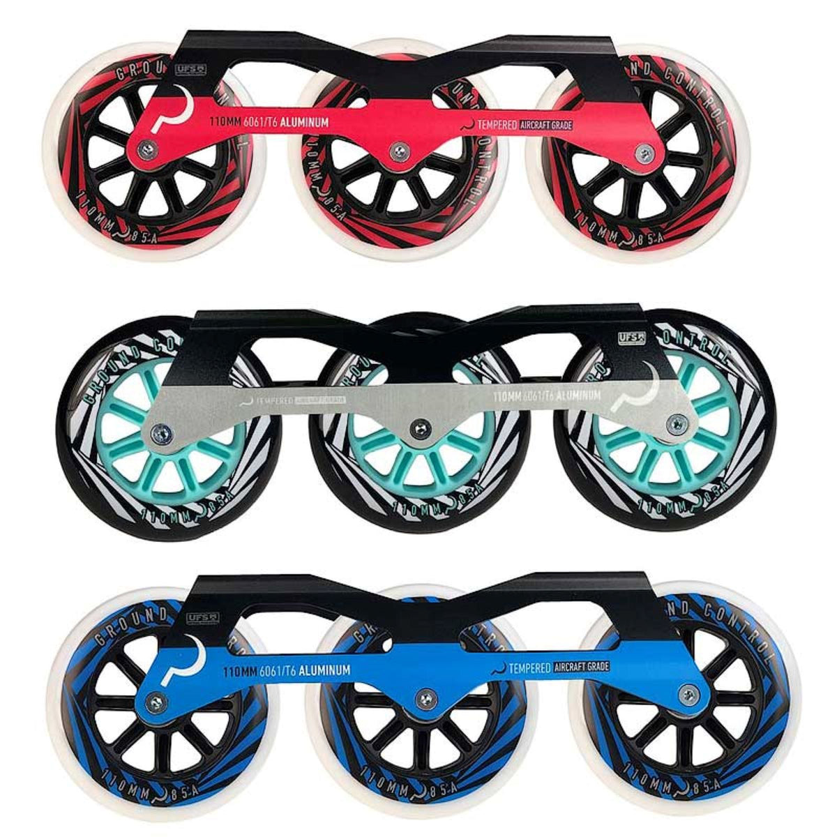 Available in 110mm &125mm sizes - our UFS Triframe comes complete with 110mm or 125mm wheels, ABEC9 Bearings, GC HD Steel axles, allen keys and mounting hardware.  Big wheels makes easy work of any cruise around town. Rollerblading. Big Wheel Frame Kit. Inline Roller Skating.