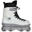 Mesmer TS1 Skates. Redesigned shell, which provides more space for the front foot 
- Recrafted Mesmer liner, making it thinner and more responsive
- Reworked the back of the shell to prevent the cuff from overextending
- Revamped the recess for screws, anti rivets and bolts for improved functionality
- Added a top eyelet for the shoelaces to provide additional support and stability
- Tougher PA soulplates to last longer
- Modified U-cut cuff 
- Premium 60 mm wheels 90A outside 95A inside
- 