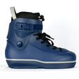 Blue Standard skate Co Inline skate boot with black laces on a white background