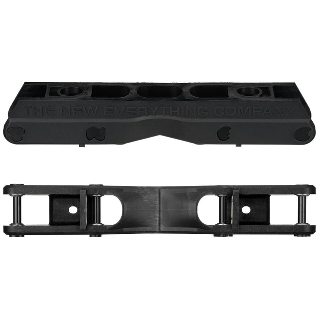 The TNEC frame is designed to be PLAYFUL. The 58mm flat setup will keep things nimble on the ground, while the V shaped groove makes for worry free fun on rails and ledges, even the "TNEC" font bolts are adding to the vibe.
Includes: Frames and Axles
Frame Features
    V shaped groove keeps you locked on rails and protect from wheelbite
    Custom "TNEC" 8mm axels 
    Low ride height
    Thick frames walls 
    Fast sliding, low-friction glass filled nylon material
    60mm max wheel size (58mm recommend) 